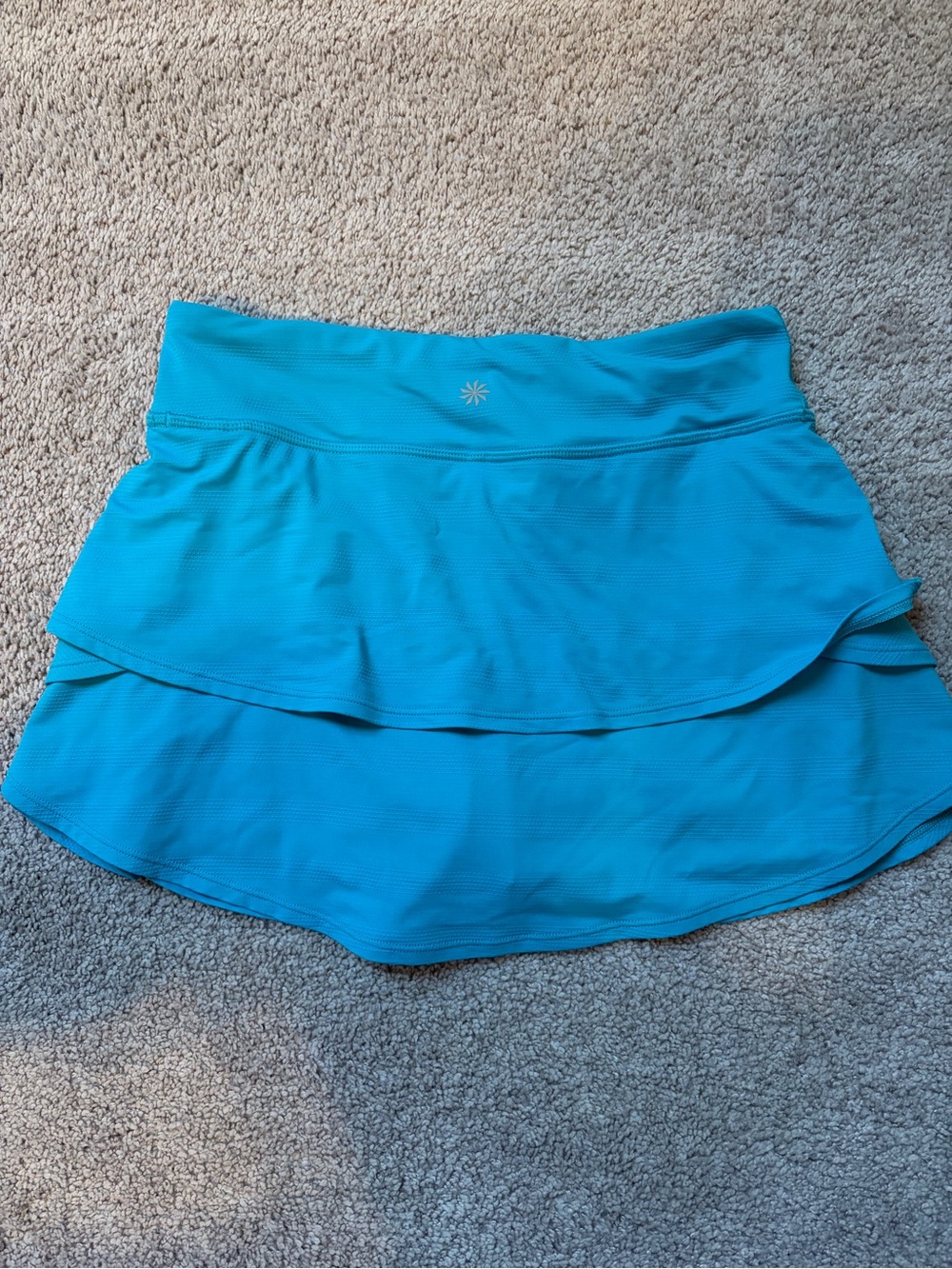 Athleta Bright Turquoise Layered Skater Skirt